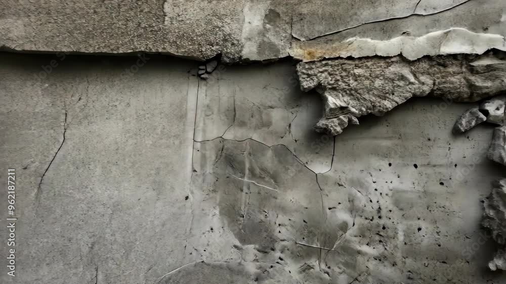 Poster exploring textures and patterns in aged concrete surfaces during the golden hour in an urban setting