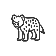 Obraz premium Line art illustration of a spotted hyena
