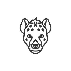 Obraz premium Line Art Illustration of a Spotted Hyena Head