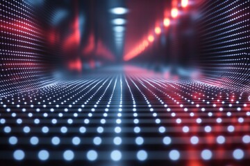 A grid with clean white lines, creating a futuristic and technologically advanced atmosphere. Generative AI