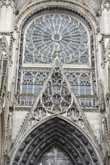 Obraz premium Rosace de la cathédrale à Rouen en Normandie. France
