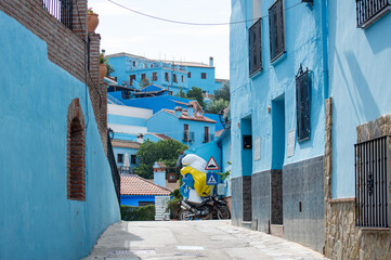 Obraz premium Visiting of blue Smurfs Village in Juzcar, Spain