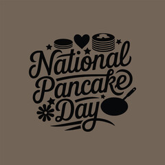 t-shirt design, National pancake Day