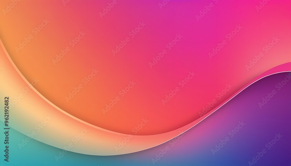 Fototapete Curve Line Layer Background. For Template Cell Phone Backgrounds. Vector Illustration with Color Gradient background