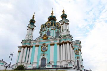 St. Andrew's Church in the city of Kyiv, Ukraine