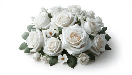 bouquet of white roses