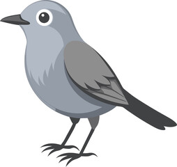 gray cat bird artwork victor illustration
