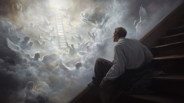 Jacob Asleep With a Vision of Angels Ascending a Heavenly Ladder