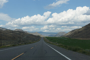 Open Highway Stretch in Mountain Valley