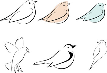 Bird line art