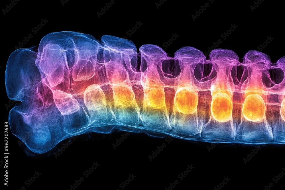 Poster abstract colorful form with interconnected nodes