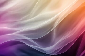 Obraz premium Abstract Draped Fabric with a Gradient of Pink, Yellow, and Purple