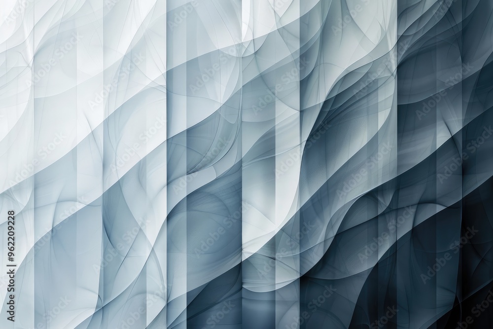Poster abstract grayscale background with overlapping curved shapes