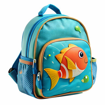 school backpack isolated on a white background