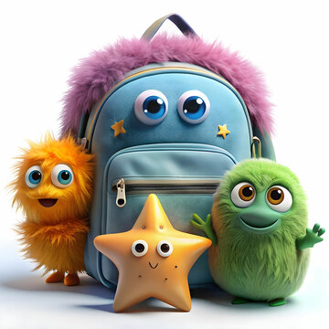 school backpack isolated on a white background