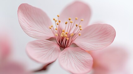 beautiful, soft pink flower, blurred background