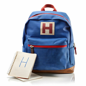 school backpack isolated on a white background