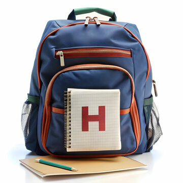 school backpack isolated on a white background