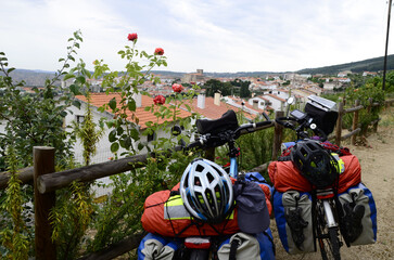 Bicycles prepared for touring and cyclotourism in natural places. © Angel Jaime 