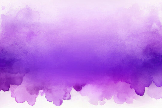 Watercolor abstract background with ombre effect in purple shades. Template for text. For digital art, decoration, artistic application, graphic design, wallpaper, banner, backdrop, creative project