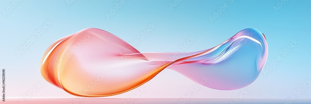 Poster a digital illustration of a modern, abstract liquid shape with a dynamic, flowing form. the vibrant 