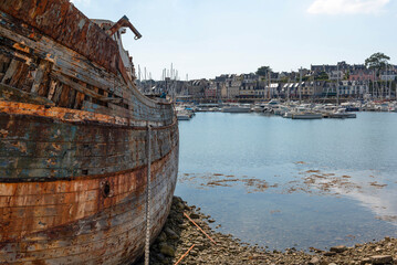 abandoned boat in camaret sur mer boat cemetery