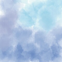blue sky with clouds ,Watercolor backgrounds 