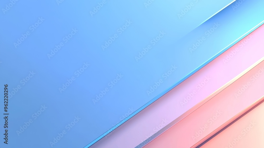 Poster a minimalist abstract background featuring dynamic diagonal lines in shades of blue and pink, creati