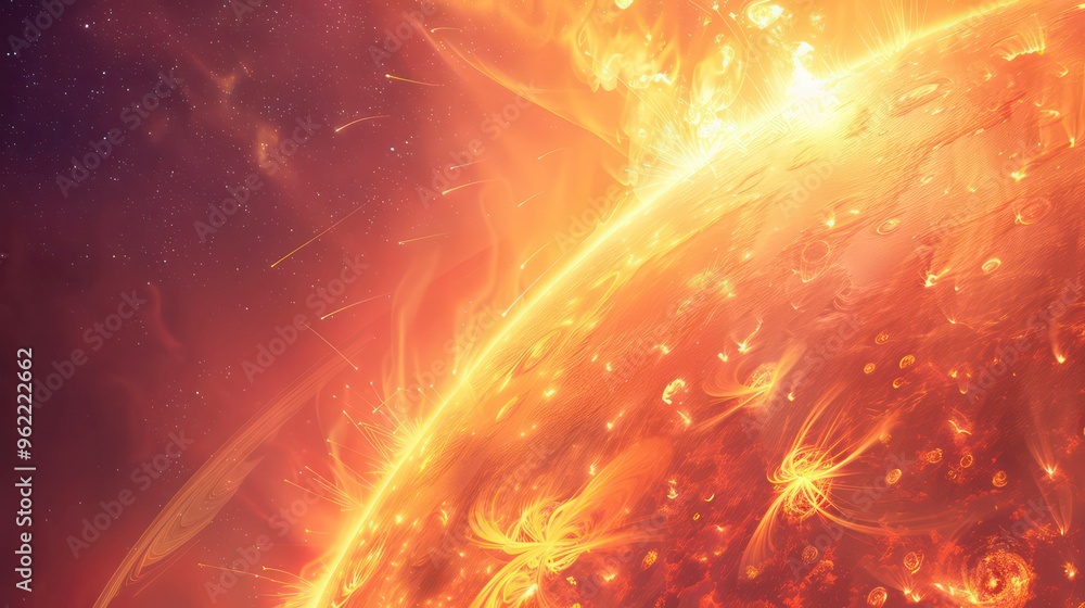 Poster a close-up view of a bright, glowing planet with a ring system in space.