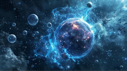 Obraz premium background with bubbles