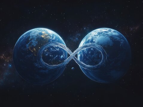Dual existence: An artistic depiction of a parallel universe, blending abstract elements and surreal visuals, highlighting the enigmatic nature of alternate dimensions.