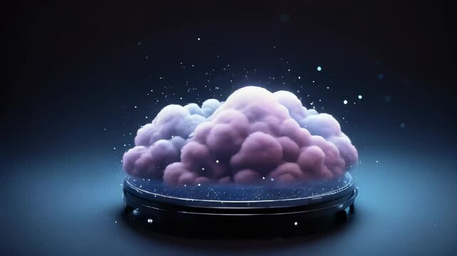 Cloud Data Storage Technology Conceptual Illustration