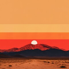 A desert sunset gradient shifting from golden yellow to deep burgundy with a slight sandy texture evoking the warm dry air of a desert evening