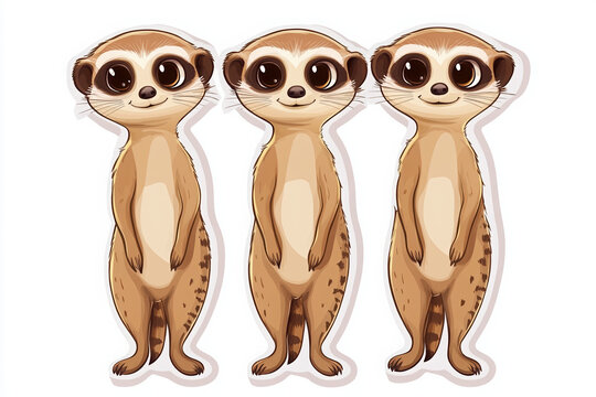meerkat animal cute cartoon illustration wildlife standing character animals friends playful nature furry fun creative adorable design art vector pet small safari zoo 