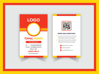 Office employee card Template