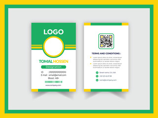 Office employee card Template