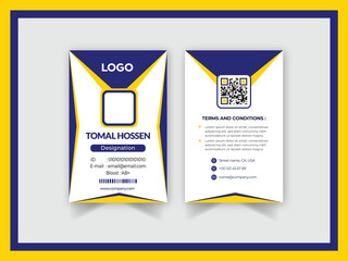 Office employee card Template