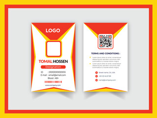 Office employee card Template