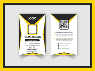 Office employee card Template