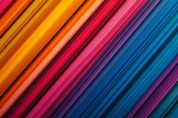 This abstract background features a vibrant pattern of diagonal lines in various shades of red, orange, yellow, blue, and purple. The colors blend seamlessly, creating a dynamic and visually captivati