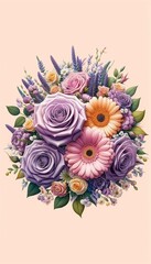 Lila pinker Blumenstrau&szlig;