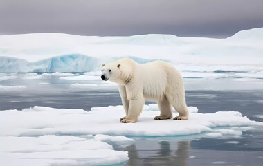 polar bear in the snow