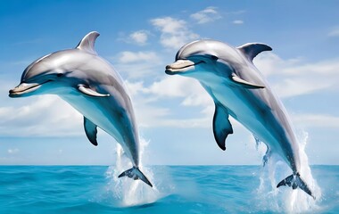 dolphin jumping in the water