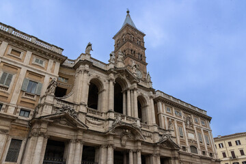 The papal basilica of Santa Maria Maggiore is one of the four papal basilicas in Rome, located in Piazza dell'Esquilino, at the top of the Cispio, between the Rione Monti and the Esquilino.