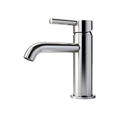 Stainless Steel Faucet isolated on transparent and white background