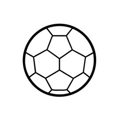 Obraz premium soccer ball icon vector silhouette, black color silhouette, isolated white background