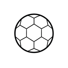 Naklejka premium soccer ball icon vector silhouette, black color silhouette, isolated white background