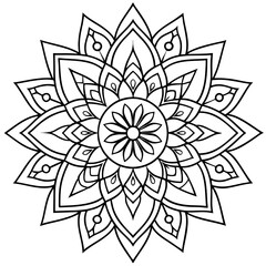 Elegant Line Art Mandala Vector Design