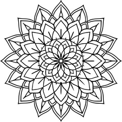 Elegant Line Art Mandala Vector Design