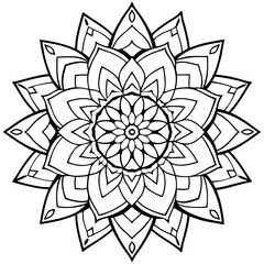 Elegant Line Art Mandala Vector Design